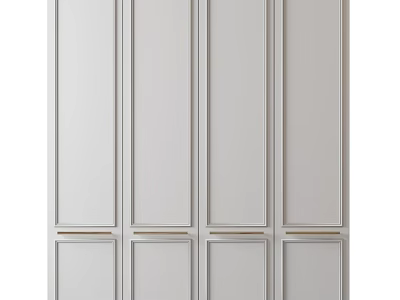 Modern White Chest of Drawers with Sleek Design and Multiple Drawers 3d model