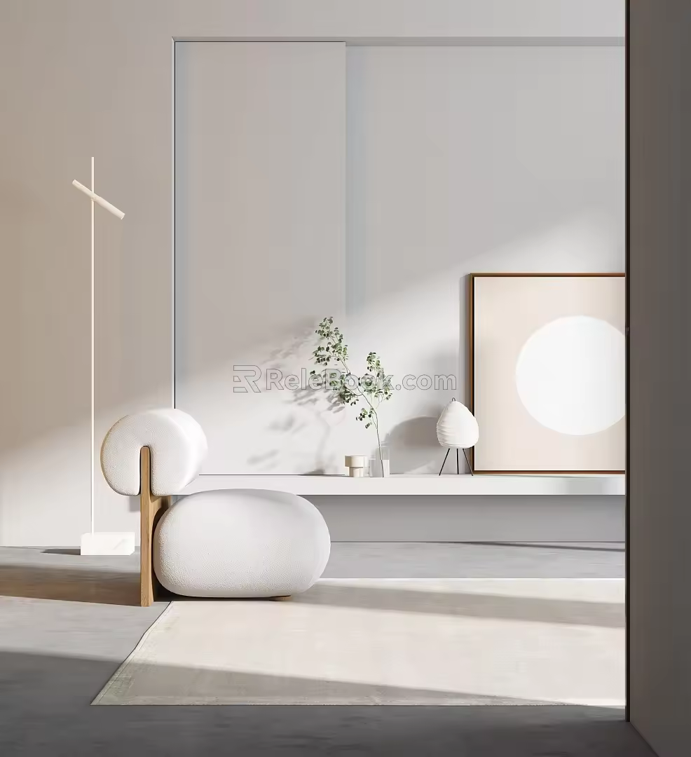 Modern single sofa 3d model
