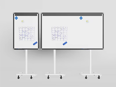 Creative Musical Instruments and Art Supplies with Mobile Drawing Boards Setup 3d model