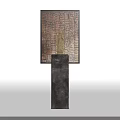 Elegant Golden Buddha Sculpture With Detailed Carving On Black Pedestal And Textured Background Frame