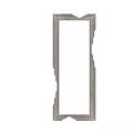 Modern Decorative Mirror in Room With Wooden Table Vase White Wall and Wooden Floor