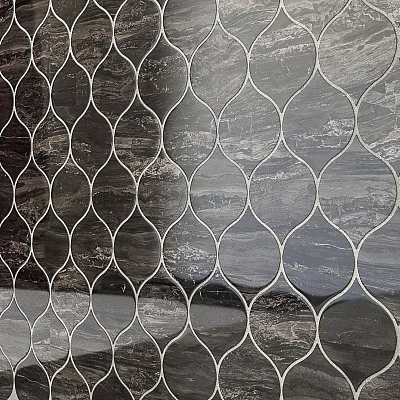 Decorative Component With Wavy Glass Pattern For Interior Wall Decoration 3d model