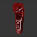 Modern Braun Electric Shaver With Four Blade Heads And Control Buttons