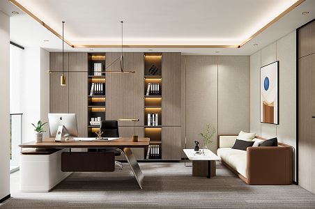 Light Luxury Office 3d model