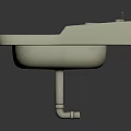 Modern Ceramic Bathroom Sink Furniture With Wall Mounted Design And Faucet