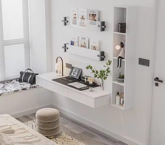Simple Dressing Table Combination 3d model