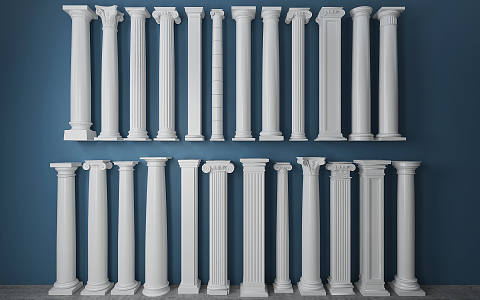 European Roman Column 3d model