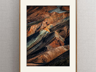 Modern landscape painting simple brown study landscape rock decorative painting model