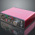 Pink Focusrite USB Audio Interface for Computer Music Production and Podcasting Needs 3d model