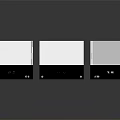 Three Analog Meters With White Dials Black Bases And Scales On Dark Background With Reflections