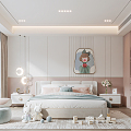 Modern Children's Room Bedroom 3d model