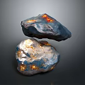 rock metal ore rock block rock block rock specimen boulder rock formation 3d model
