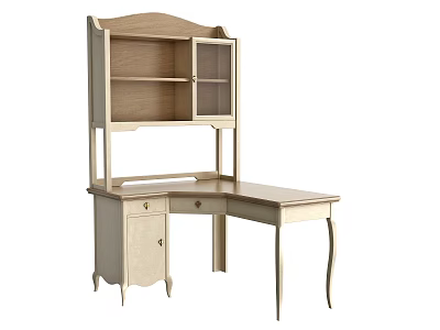 American corner desk cabinet 3d model