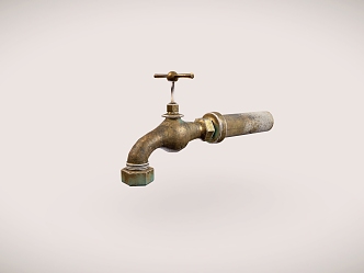 Old metal faucet 3d model