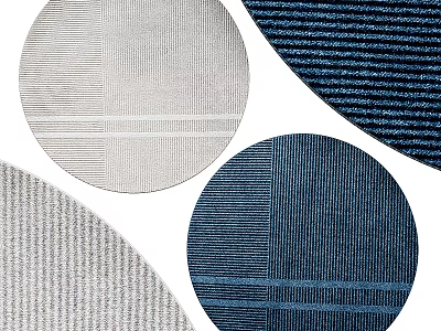 Round Area Rugs With Textured Patterns And Color Options 3d model