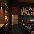Elegant Luxury Japanese Restaurant With Open Chef Counter And Cozy Warm Ambient Dining Interior Design
