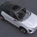 Chery White SUV With Modern Mesh Grille And Black Gold Wheels Design
