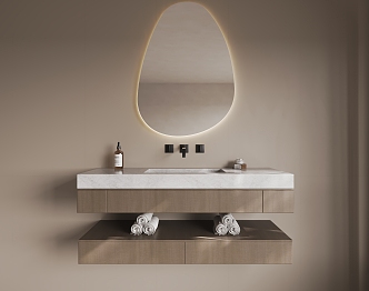 Modern sink mirror 3d model