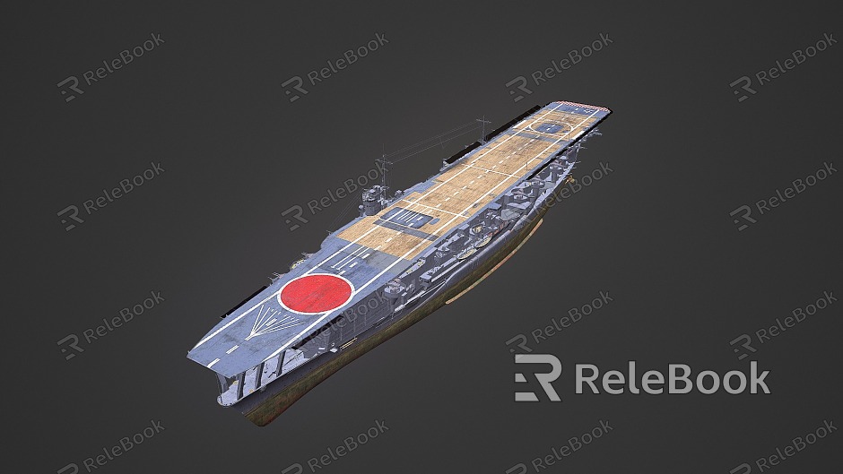 Warship Battleship Carrier Kaga model