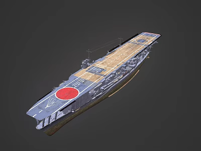 Warship Battleship Carrier Kaga 3d model