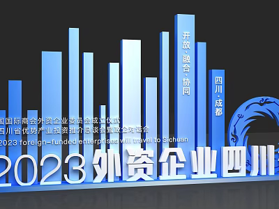 DP Device Visualizing 2023 Sichuan Foreign Invested Enterprises Open Economy Data 3d model