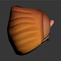 Game And Movie Character 3D Model With Orange Hair Blue Eyes And Cartoon Style Head