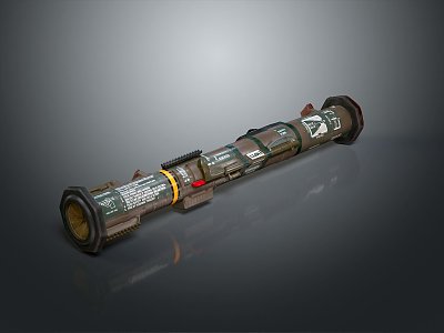 Rocket rocket launcher to air weapon to air missile shoulder missile shoulder rocket 3d model