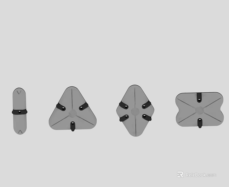 Different Swing Door Hinge Styles With Unique Shapes And Durable Build 3d model 