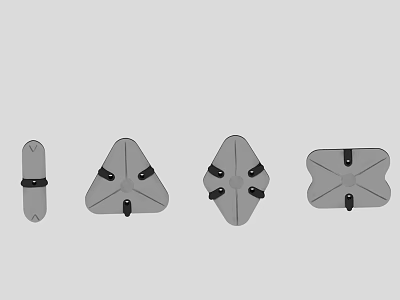 Different Swing Door Hinge Styles With Unique Shapes And Durable Build 3d model