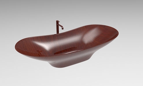 Home bath solid wood high-end bath 305 3d model