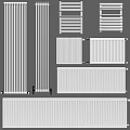 Modern Design Household Heating Radiators with Various Vertical and Horizontal Styles 3d model