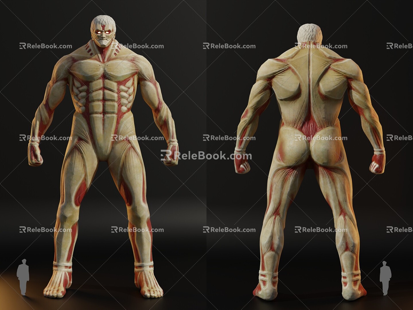 Giant king kong titan savage cannibal monster mutant alien monster into ji 3d model