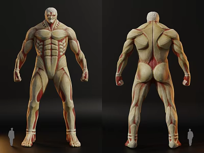 Giant king kong titan savage cannibal monster mutant alien monster into ji 3d model