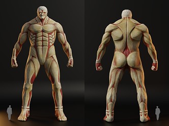 Giant king kong titan savage cannibal monster mutant alien monster into ji 3d model