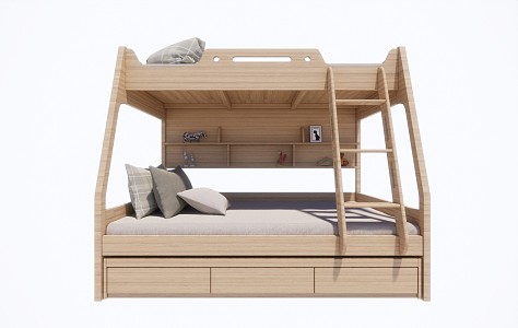 Modern Bed and Bed Simple Bed and Bed 3d model