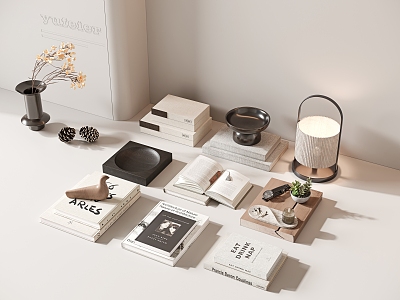 Modern Book Ornaments 3d model