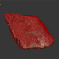 Natural Red Stone With Rough Surface Texture And Unique Appearance