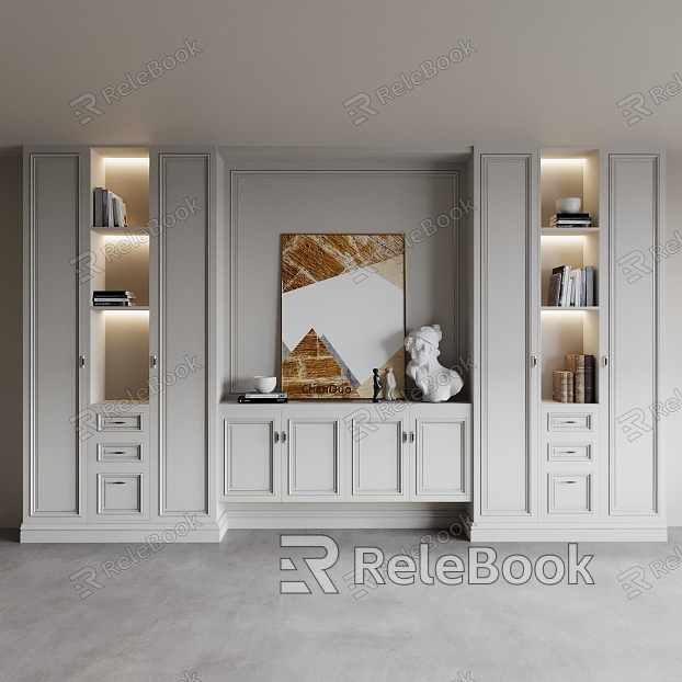 Entrance Cabinet Side Cabinet Wardrobe Cabinet Shoe Cabinet Living Room TV Cabinet French Style Cabinet Storage Cabinet Wine Cabinet model