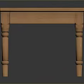 Simple Wooden Office Desk With Smooth Top And Sturdy Four Legs Design