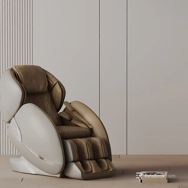 Modern Massage Chair With Premium Leather And Ergonomic Comfort Design 3d model 