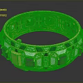 Luxurious Gold Plated Bracelet With Green Purple Gemstones And White Crystals