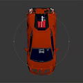 Red Sports Car Featuring Sleek Design Sporty Exterior Silver Alloy Wheels And Blue Windows