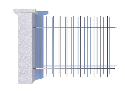 Modern fence fence wrought iron fence wrought iron carved fence 3d model