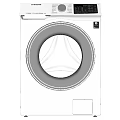 Modern Front Loading Washing Machine With Glass Door And Sleek White Design