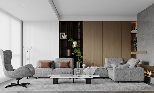 modern living room 3d model