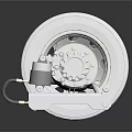 White Mechanical Axle Components With Large Wheel Metal Parts And Suspension Structure