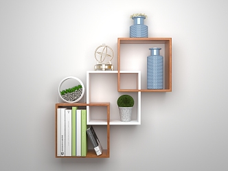 Modern Wall Shelf Storage Rack 3d model