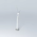 Main Architectural Components of Wind Turbine with Tower Blades and Base