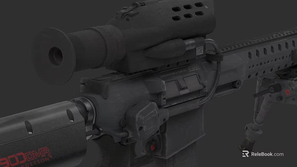 Advanced Tactical Modern Rifle With Military Grade Scope And Detailed Components 3d model 