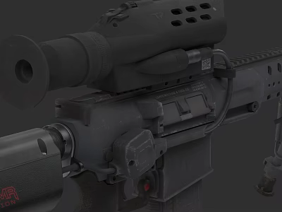 Advanced Tactical Modern Rifle With Military Grade Scope And Detailed Components 3d model